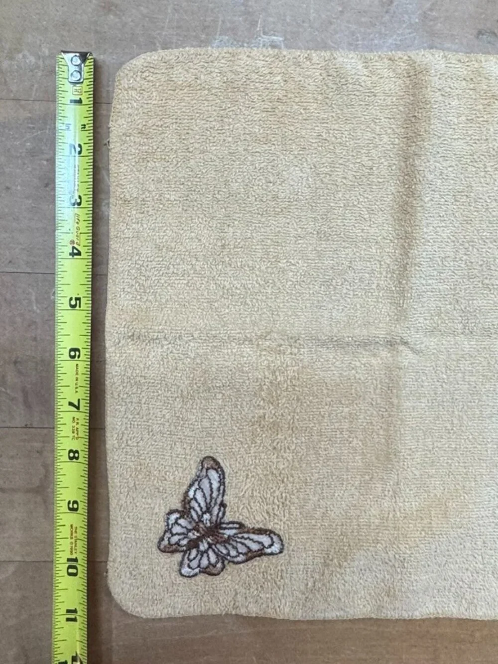 MARTEX Vintage Embroidered Butterfly Towels Lot of 5 MCM Vintage Retro